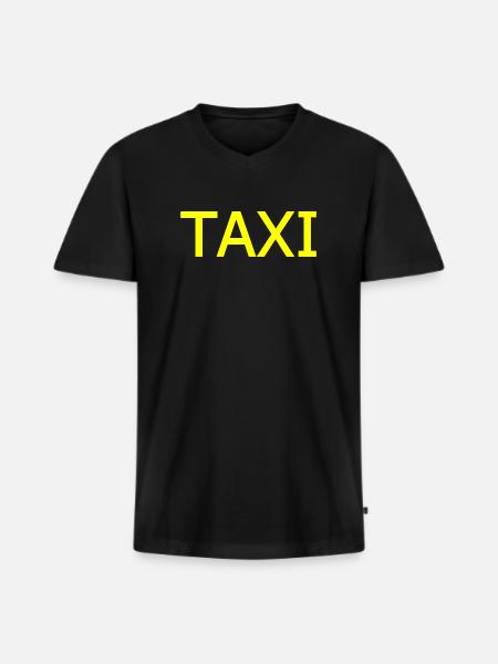 Taxi - Mannen Premium Bio T-shirt met V-hals - zwart