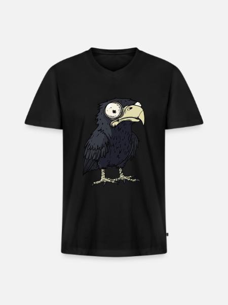 Eagle Halloween Funny Zombie - Men's Premium Organic T-shirt with V-neck - black