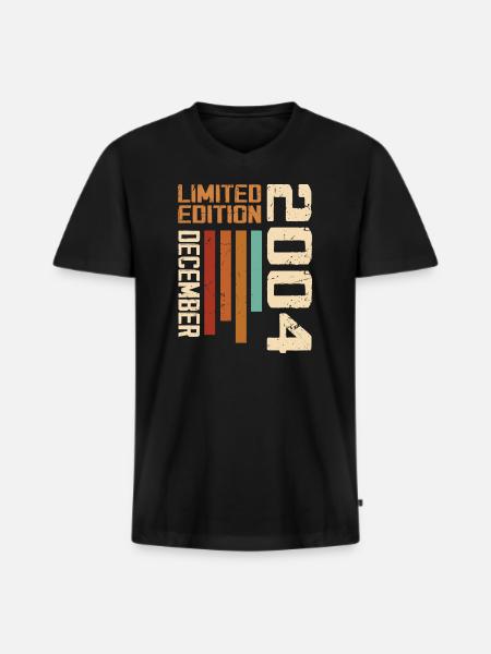 December 2004 - 2004 December - Men's Premium Organic T-shirt with V-neck - black