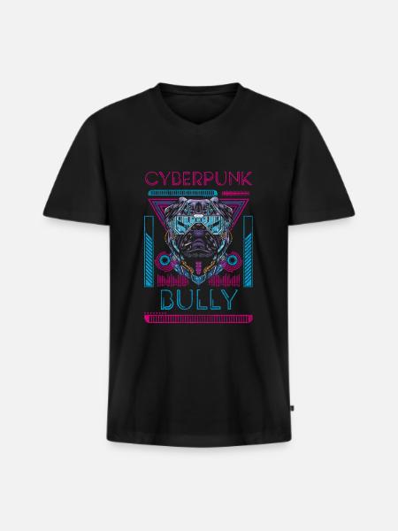 Cyberpunk Robot Futuristic - Men's Premium Organic T-shirt with V-neck - black