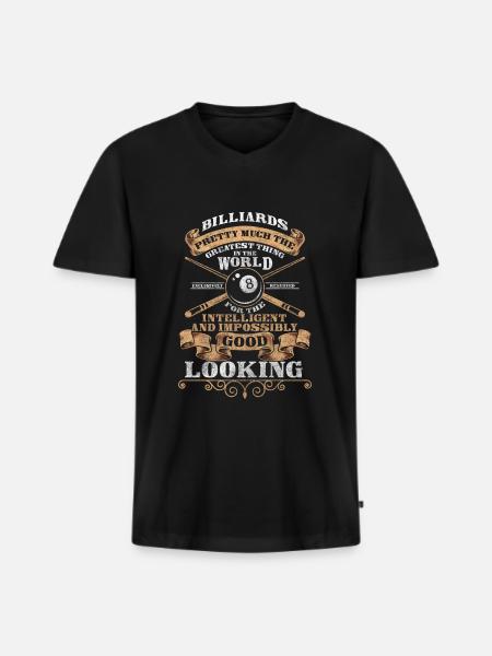 Billiard Game Pub The Master - Men's Premium Organic T-shirt with V-neck - black