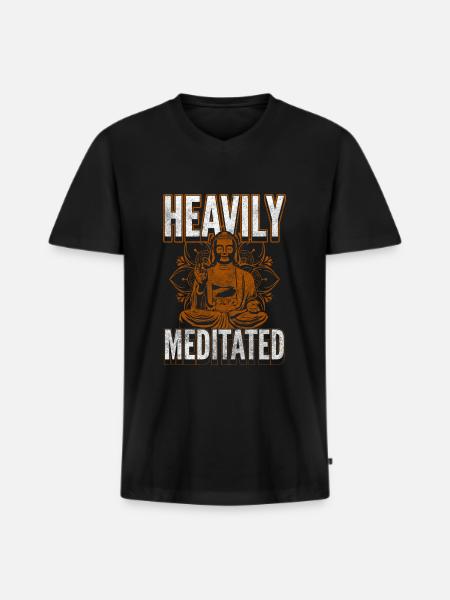 Meditation Salvation Mindfulness Tao - Men's Premium Organic T-shirt with V-neck - black