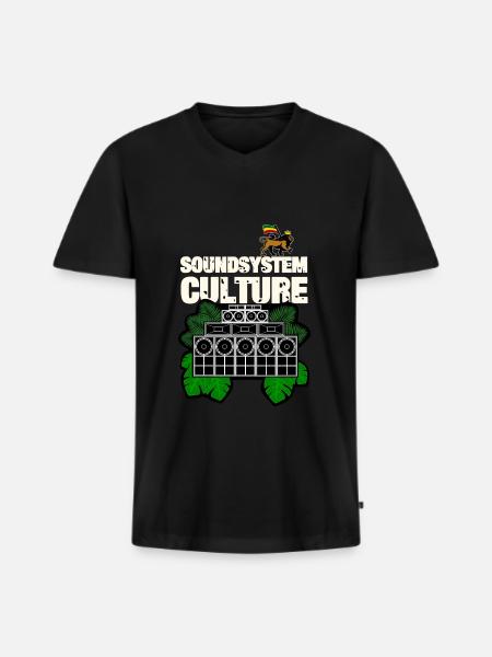 Soundsystem Culture - Männer Premium Bio T-Shirt mit V-Ausschnitt - Schwarz