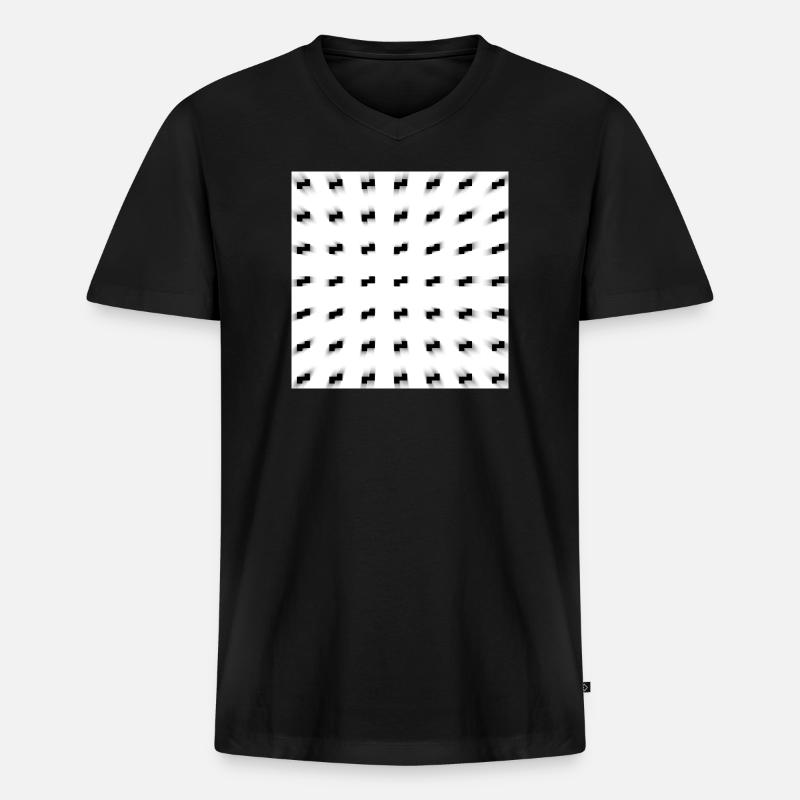 Schwarzweiß Kunst - Männer Premium Bio T-Shirt mit V-Ausschnitt - Schwarz