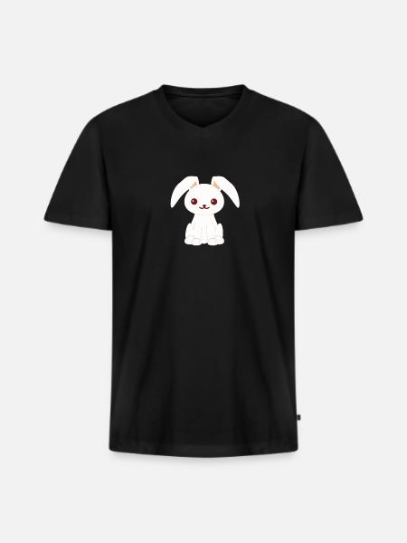 Rabbit Bunny Rabbit Bunny Rabbit - Men's Premium Organic T-shirt with V-neck - black