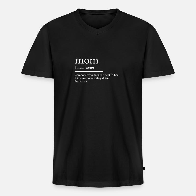 Mutter - Männer Premium Bio T-Shirt mit V-Ausschnitt - Schwarz