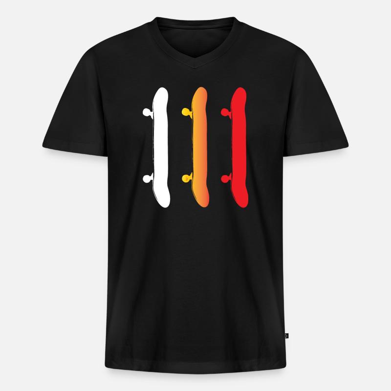 Skateboarding - Skateboards - Männer Premium Bio T-Shirt mit V-Ausschnitt - Schwarz