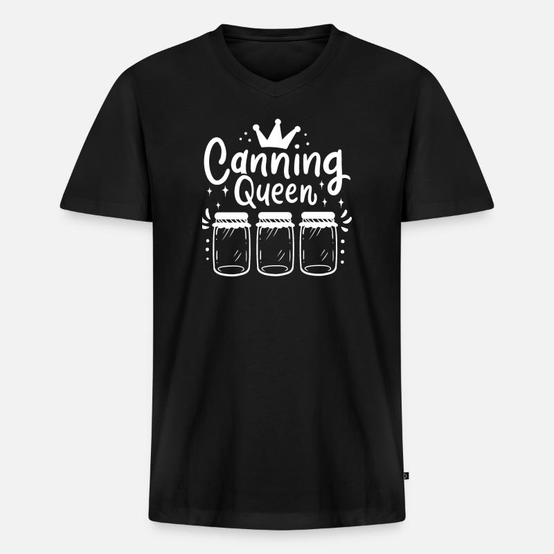 Einmachen Einmachgläser Marmelade - Männer Premium Bio T-Shirt mit V-Ausschnitt - Schwarz
