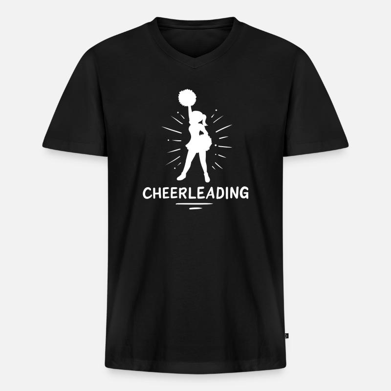 Cheerleading - Männer Premium Bio T-Shirt mit V-Ausschnitt - Schwarz