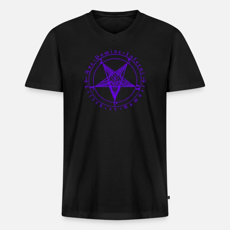 Baphomet Sigil - Männer Premium Bio T-Shirt mit V-Ausschnitt - Schwarz