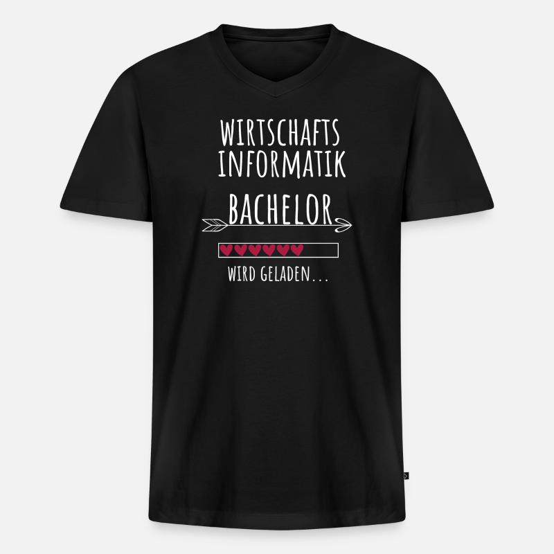 Wirtschaftsinformatik Studium Student Geschenk - Männer Premium Bio T-Shirt mit V-Ausschnitt - Schwarz