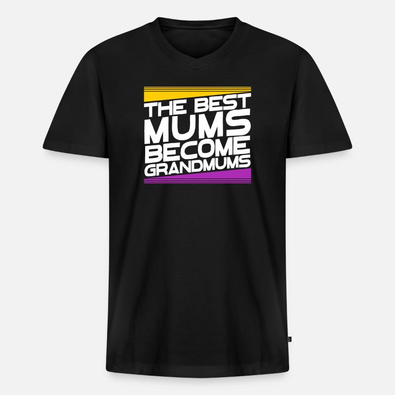 Oma Glückwunsch Großmutter Großmama Statement - Männer Premium Bio T-Shirt mit V-Ausschnitt - Schwarz