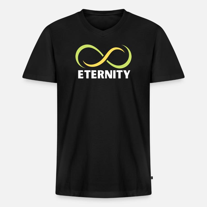 Ewigkeits-Infinity-Band-Emblem - Männer Premium Bio T-Shirt mit V-Ausschnitt - Schwarz