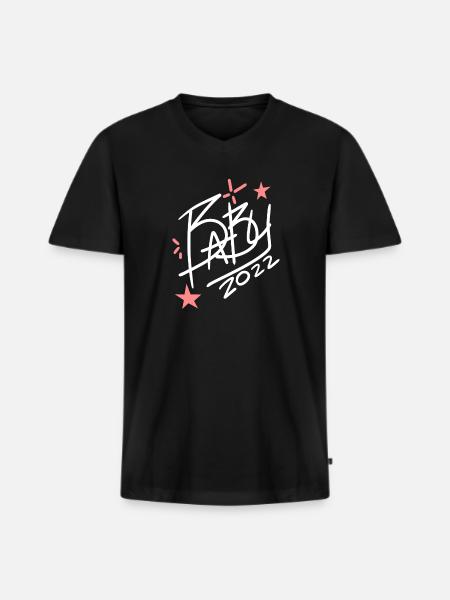Bébé 2022 - Naissance Enceinte 2022 - T-shirt encolure en V Premium bio Homme - noir