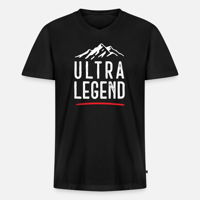 Ultra Legende - Männer Premium Bio T-Shirt mit V-Ausschnitt - Schwarz