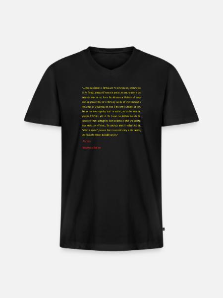 Aristotle Metaphysics Book ten - Men's Premium Organic T-shirt with V-neck - black