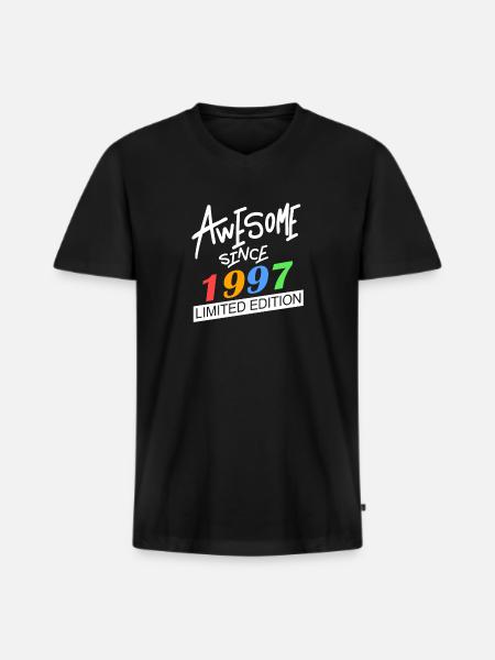 1997 - Born 1997 - Men's Premium Organic T-shirt with V-neck - black
