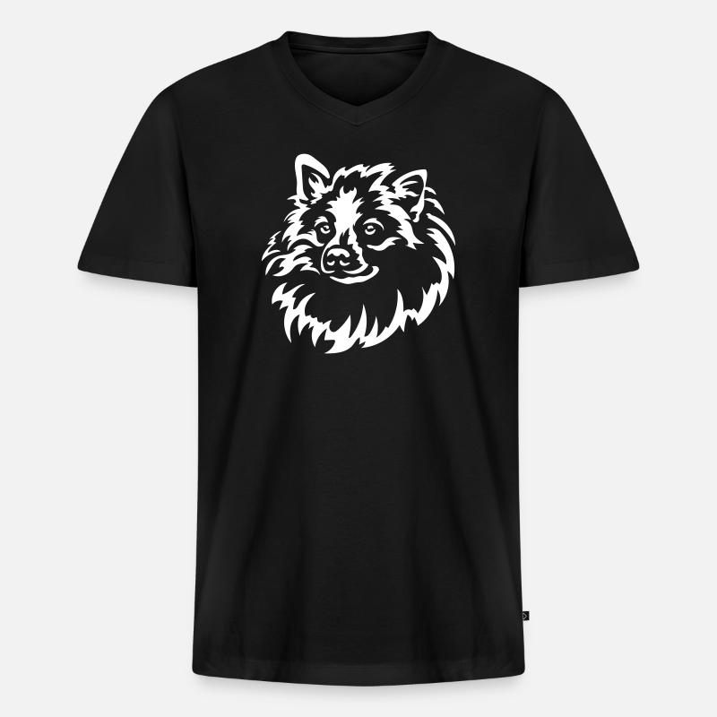 Spitz Kopf "Black Edition" - Männer Premium Bio T-Shirt mit V-Ausschnitt - Schwarz