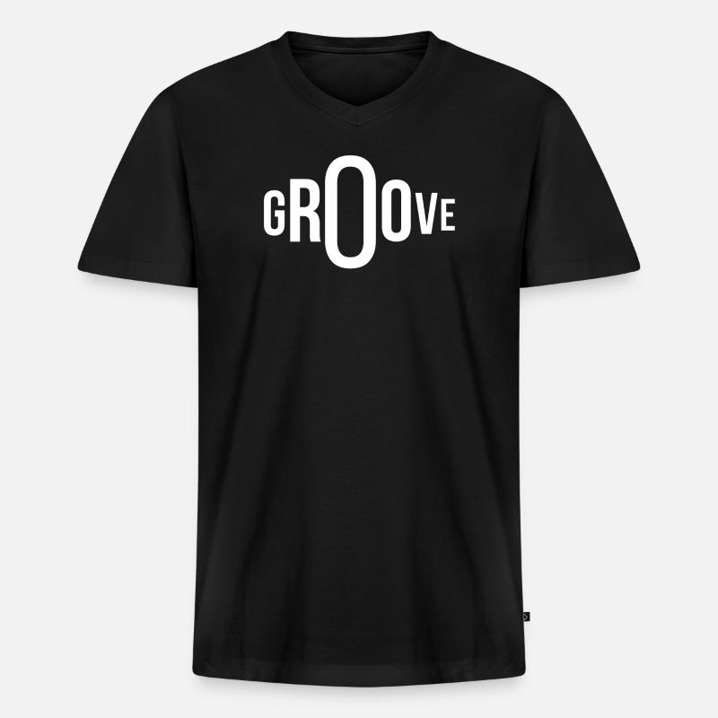 Groove, Groover, Musikfächer - Männer Premium Bio T-Shirt mit V-Ausschnitt - Schwarz