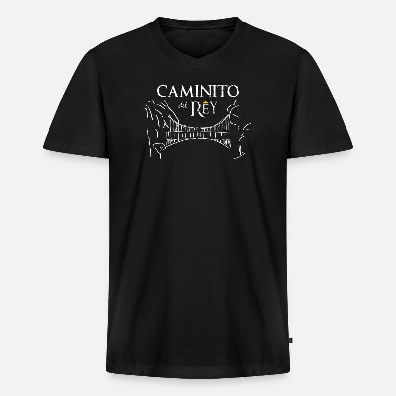 Caminito (dunkel) - Männer Premium Bio T-Shirt mit V-Ausschnitt - Schwarz