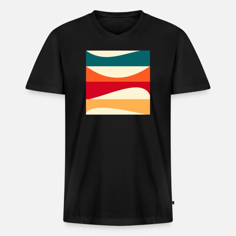 Constructivism - MODERN ART - BACKGROUND - Men's Premium Organic T-shirt with V-neck - black