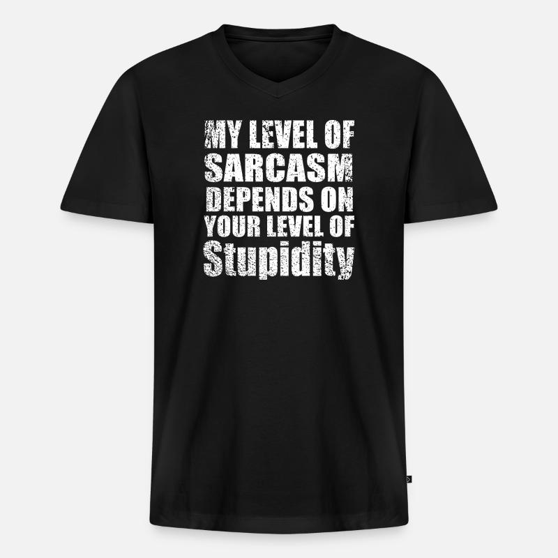 cooles Zitat - Männer Premium Bio T-Shirt mit V-Ausschnitt - Schwarz