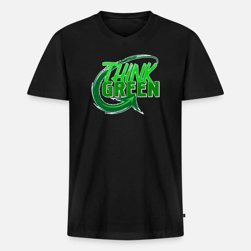 Umwelt Umweltschützer Statement Erde Mutter Natur - Männer Premium Bio T-Shirt mit V-Ausschnitt - Schwarz