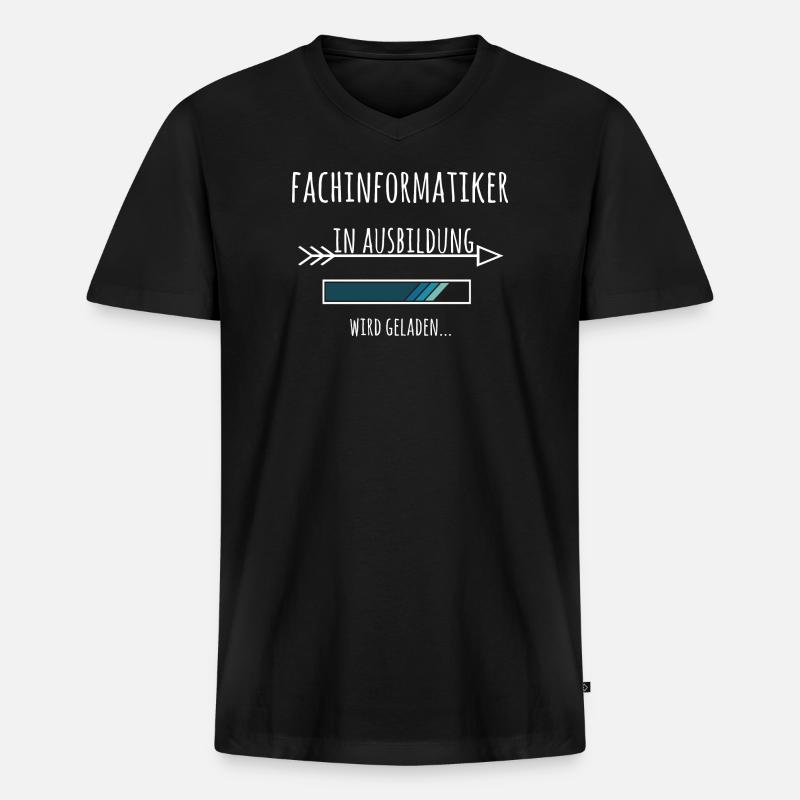 Fachinformatiker Ausbildung Beruf - Männer Premium Bio T-Shirt mit V-Ausschnitt - Schwarz