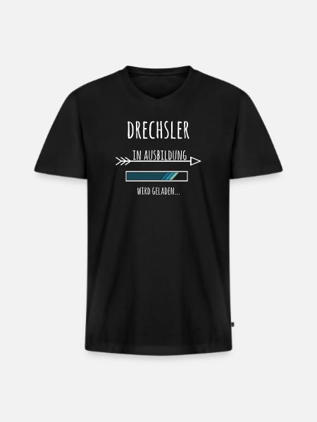 Drechsler Handwerker Ausbildung Geschenk - Männer Premium Bio T-Shirt mit V-Ausschnitt - Schwarz