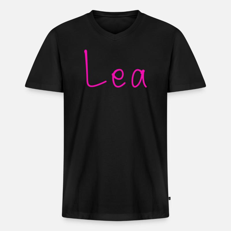 Lea - Männer Premium Bio T-Shirt mit V-Ausschnitt - Schwarz