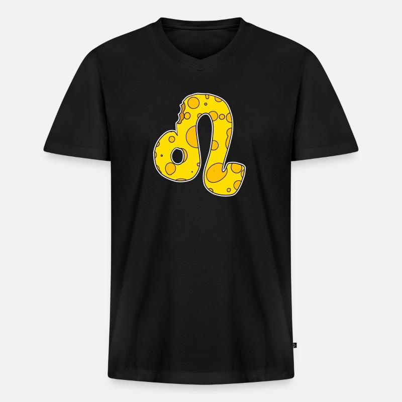 Sternzeichen Löwe Symbol - Männer Premium Bio T-Shirt mit V-Ausschnitt - Schwarz