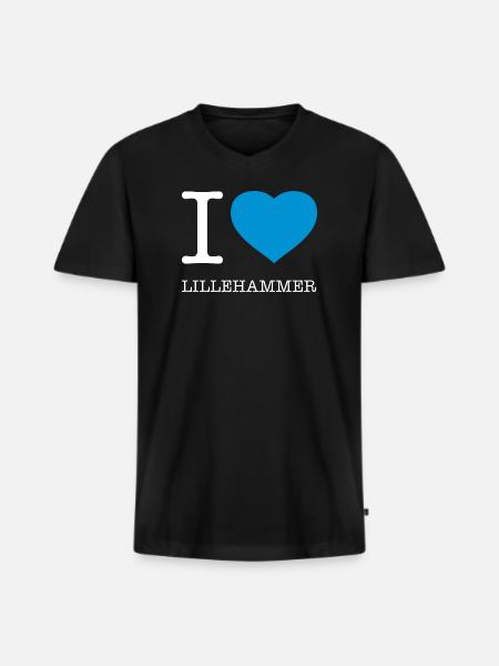 J’ADORE LILLEHAMMER - T-shirt encolure en V Premium bio Homme - noir