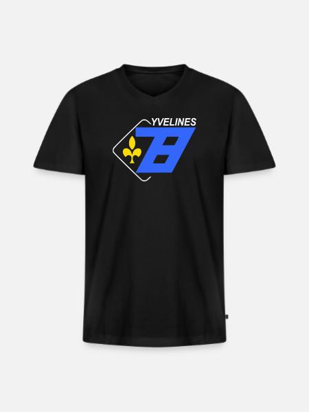 Yvelines - Men's Premium Organic T-shirt with V-neck - black