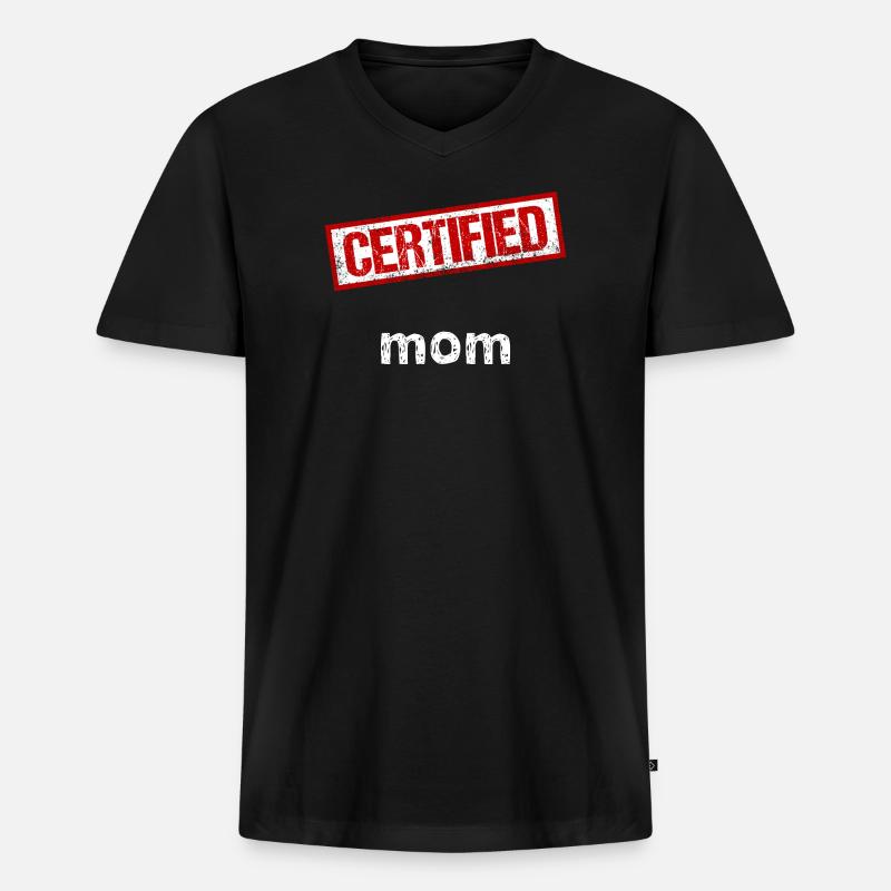 Mama - Männer Premium Bio T-Shirt mit V-Ausschnitt - Schwarz