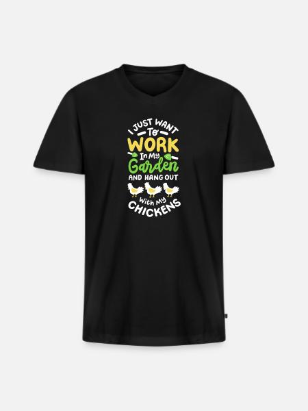 Garten Gartenarbeit - Männer Premium Bio T-Shirt mit V-Ausschnitt - Schwarz