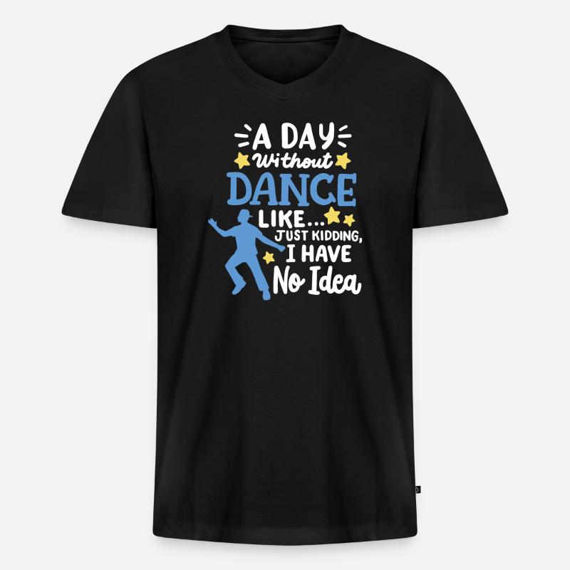 Tanz Tänzer Tanzen - Männer Premium Bio T-Shirt mit V-Ausschnitt - Schwarz