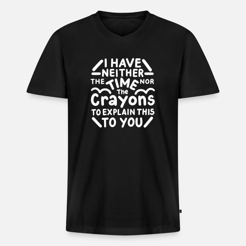 Sarkasmus Sarkastischer Spruch - Männer Premium Bio T-Shirt mit V-Ausschnitt - Schwarz