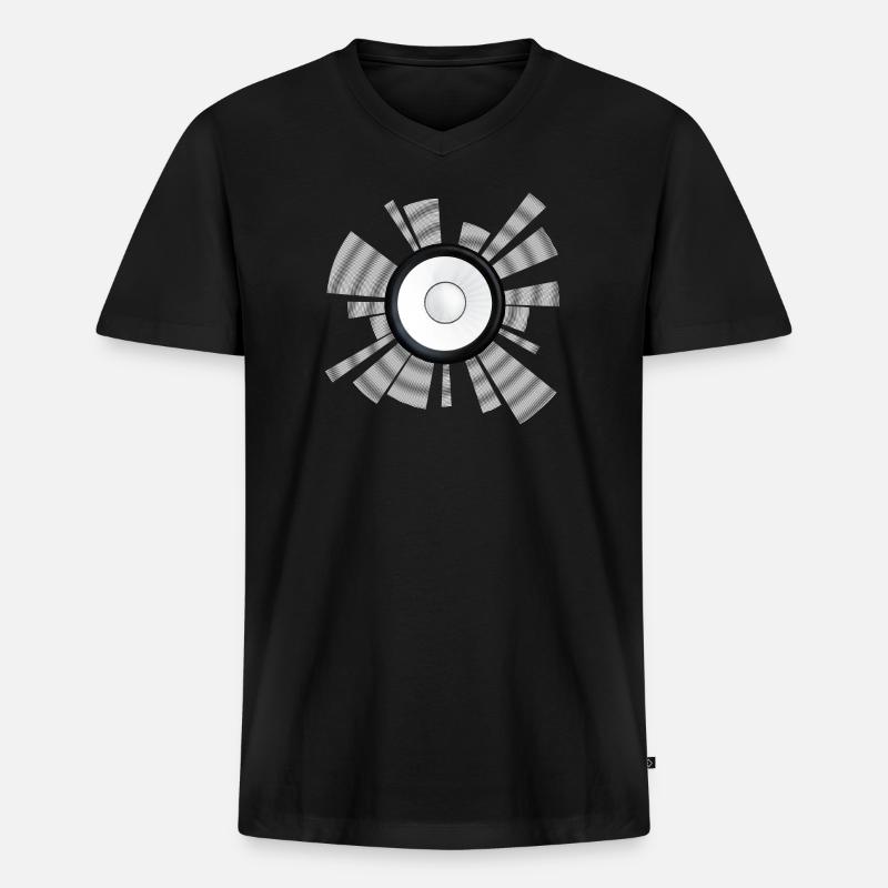 Klangstrahl Lautsprecherzentrum - Männer Premium Bio T-Shirt mit V-Ausschnitt - Schwarz