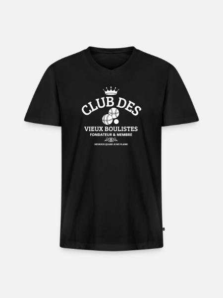 pétanque, I love pétanque, pétanque humour - Men's Premium Organic T-shirt with V-neck - black