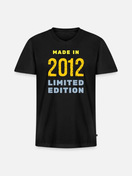 2012 - Men's Premium Organic T-shirt with V-neck - black