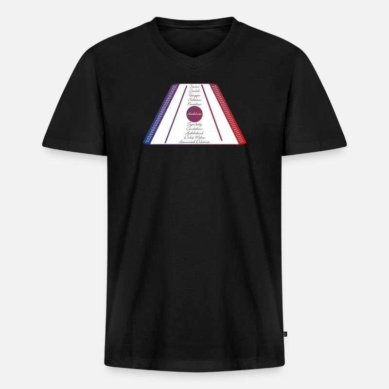 Hackbrett blau rot - Männer Premium Bio T-Shirt mit V-Ausschnitt - Schwarz