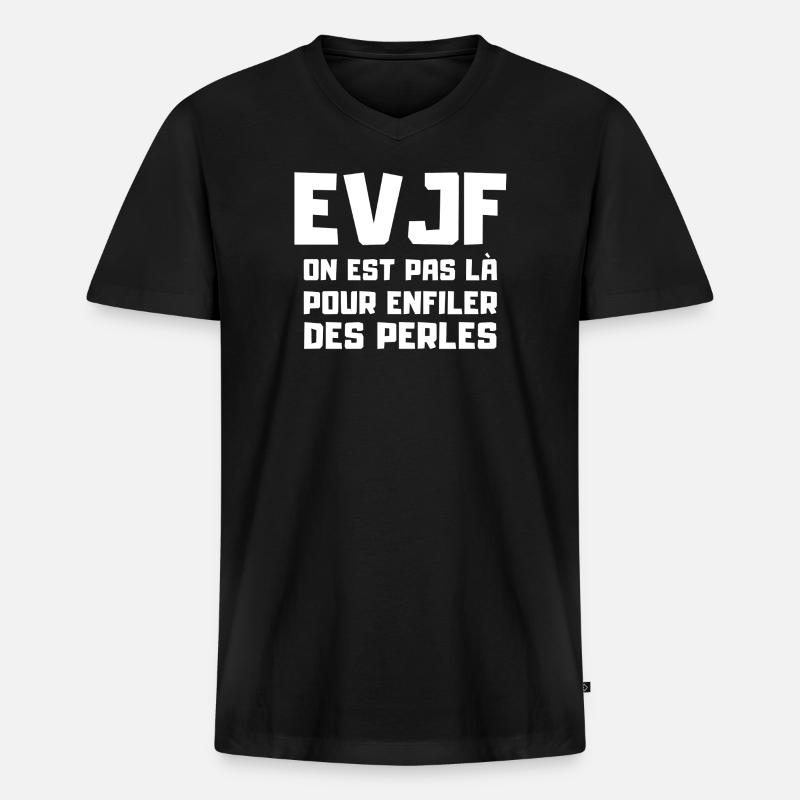 Junggesellenabschied, Junggesellenabschied - Männer Premium Bio T-Shirt mit V-Ausschnitt - Schwarz