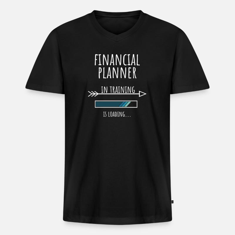 Finanzplaner Geschenk Beruf Ausbildung - Männer Premium Bio T-Shirt mit V-Ausschnitt - Schwarz