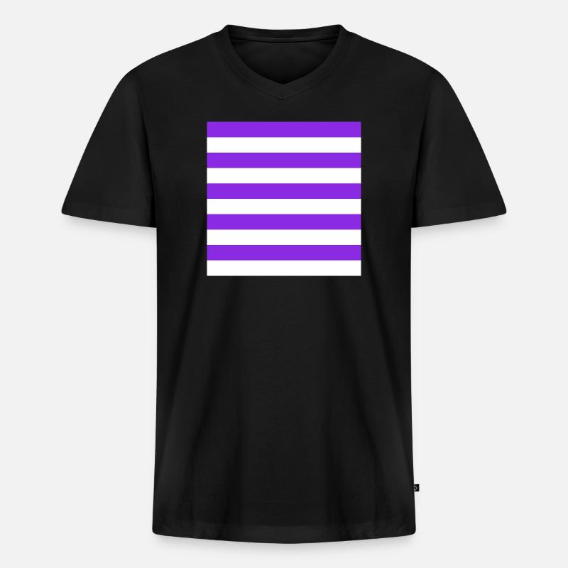 The Stripes - Männer Premium Bio T-Shirt mit V-Ausschnitt - Schwarz