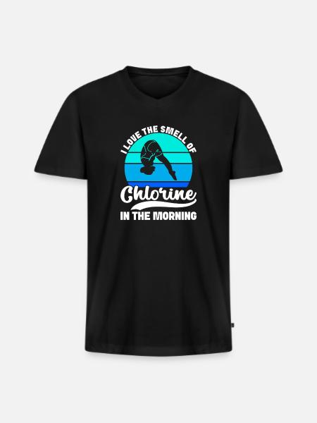 Diving diving board - Men's Premium Organic T-shirt with V-neck - black