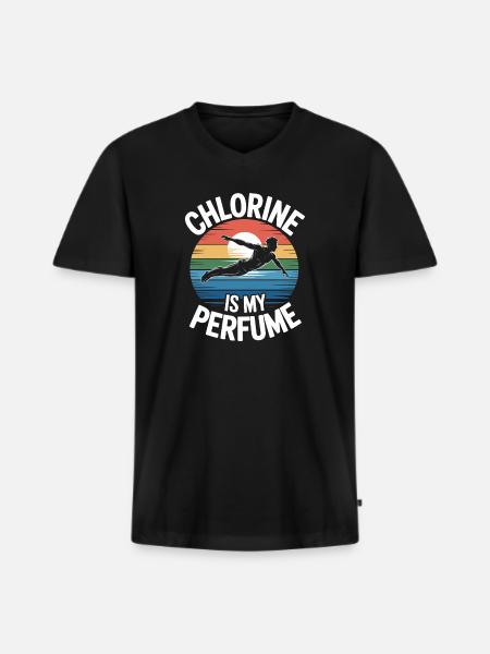 Diving diving board - Men's Premium Organic T-shirt with V-neck - black