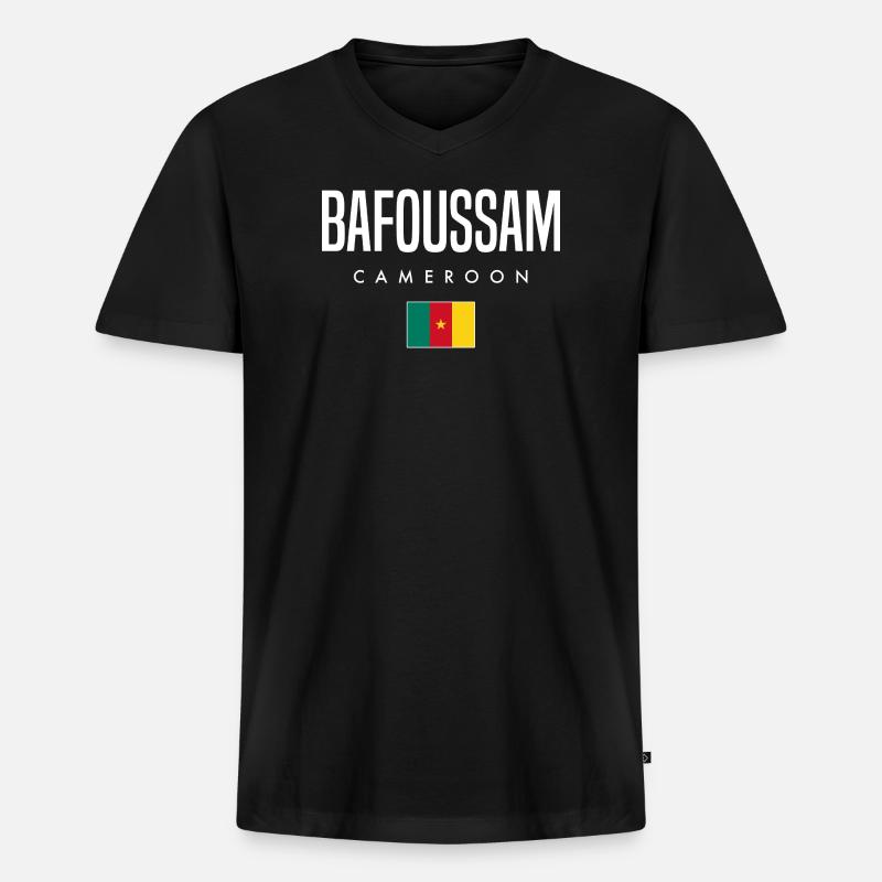 Bafoussam Kamerun Kameruner - Männer Premium Bio T-Shirt mit V-Ausschnitt - Schwarz