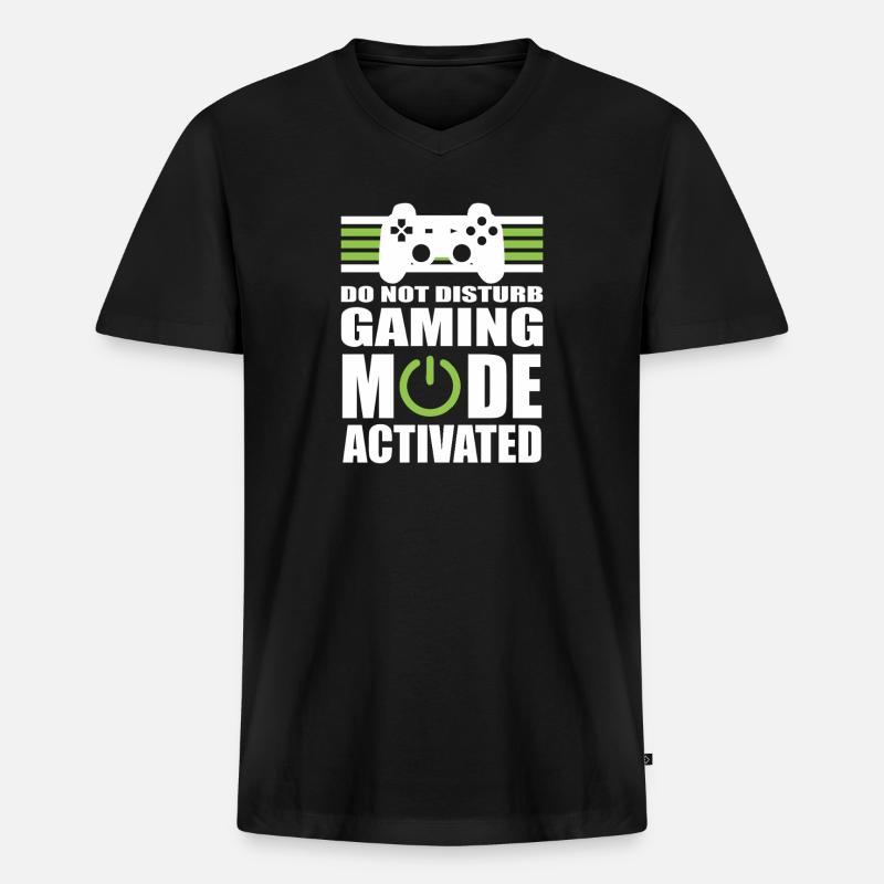 Gaming-Modus: Nicht stören - Männer Premium Bio T-Shirt mit V-Ausschnitt - Schwarz