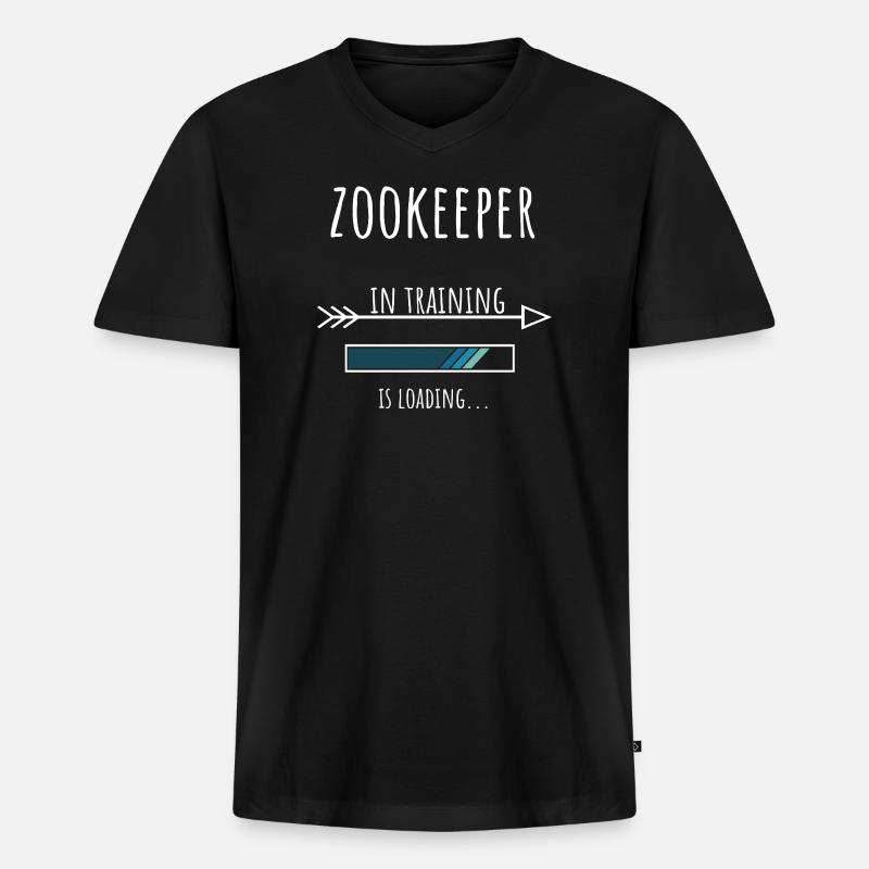 Zookeeper Gift Profession Training Zookeeper - Men's Premium Organic T-shirt with V-neck - black