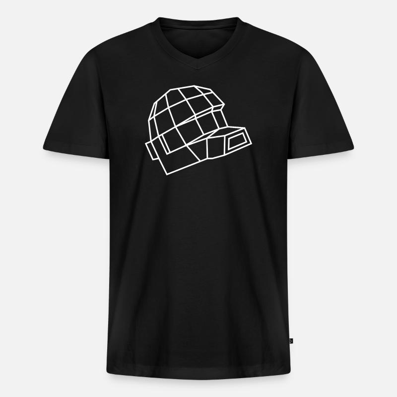 Daft Helm – Electro, Dance & Robot Style - Männer Premium Bio T-Shirt mit V-Ausschnitt - Schwarz